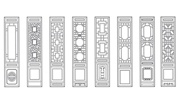 太和喜迎门中式花格CAD设计图样式大全