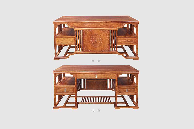 太和中式家居装饰书房桌椅组合家具效果图